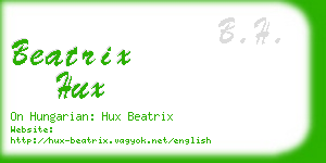 beatrix hux business card